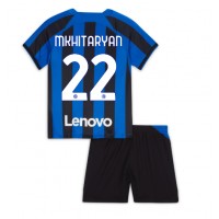 Fotbalové Dres Inter Milan Henrikh Mkhitaryan #22 Dětské Domácí 2022-23 Krátký Rukáv (+ trenýrky)